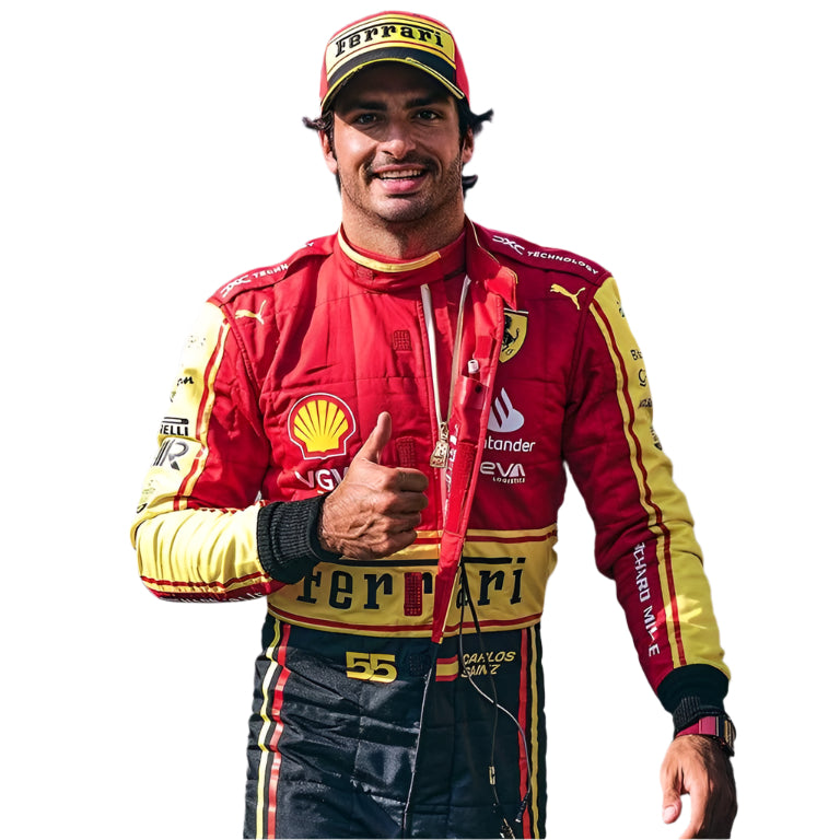 Carlos Sainz 2023 Ferrari Karting Italian Gp Monza Race Suit - My Racing Suits