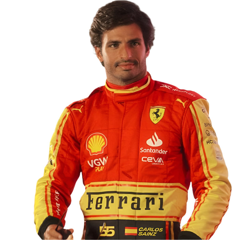 Carlos Sainz 2023 Ferrari Karting Italian Gp Monza Race Suit - My Racing Suits
