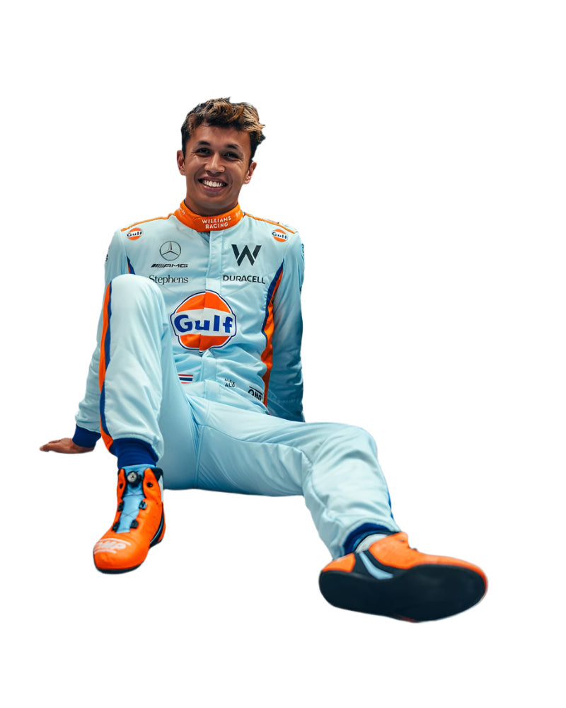 2023 Alexander Albon “Gulf” Williams F1‑Style Printed Race Suit – Singapore GP Edition