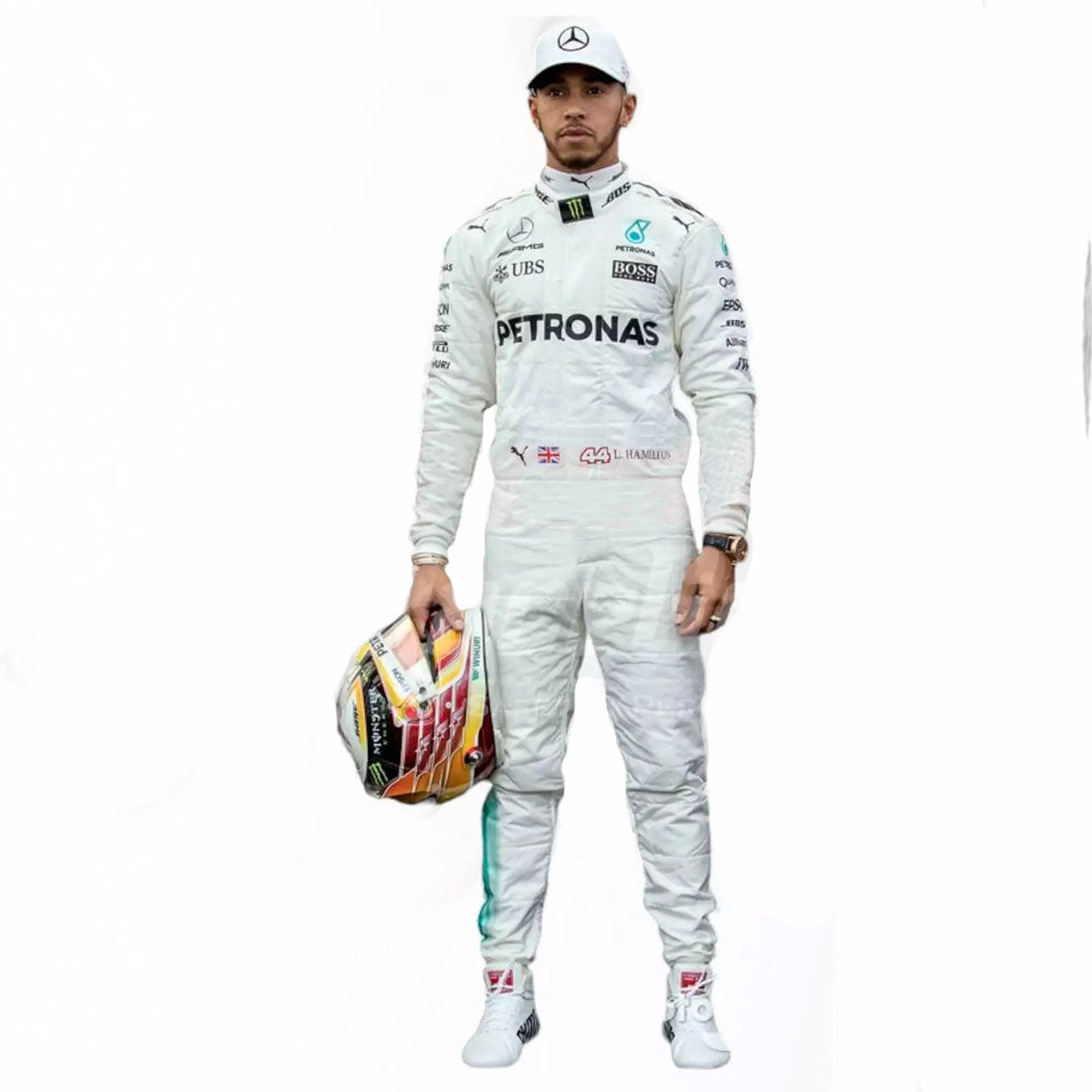 Lewis Hamilton 2017 Go-Kart Racing Suit | Mercedes-AMG Petronas F1 Team Replica - My Racing Suits