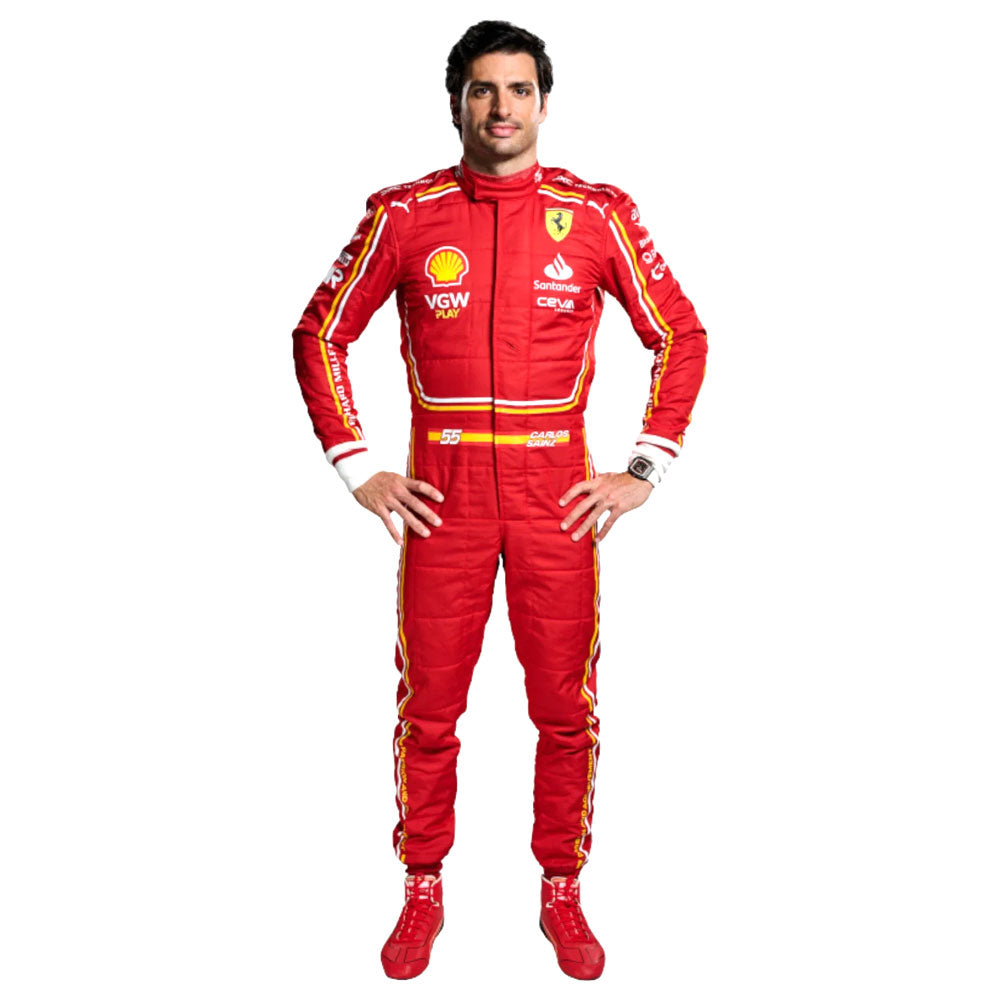 Carlos Sainz 2024 Ferrari Kart Race Suit – Premium Printed Fan Edition - My Racing Suits