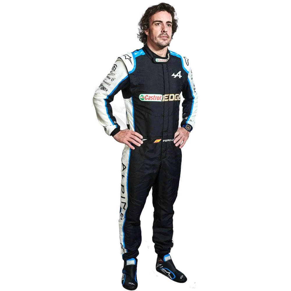 2021 Fernando Alonso Alpine F1‑Style Printed Race Suit