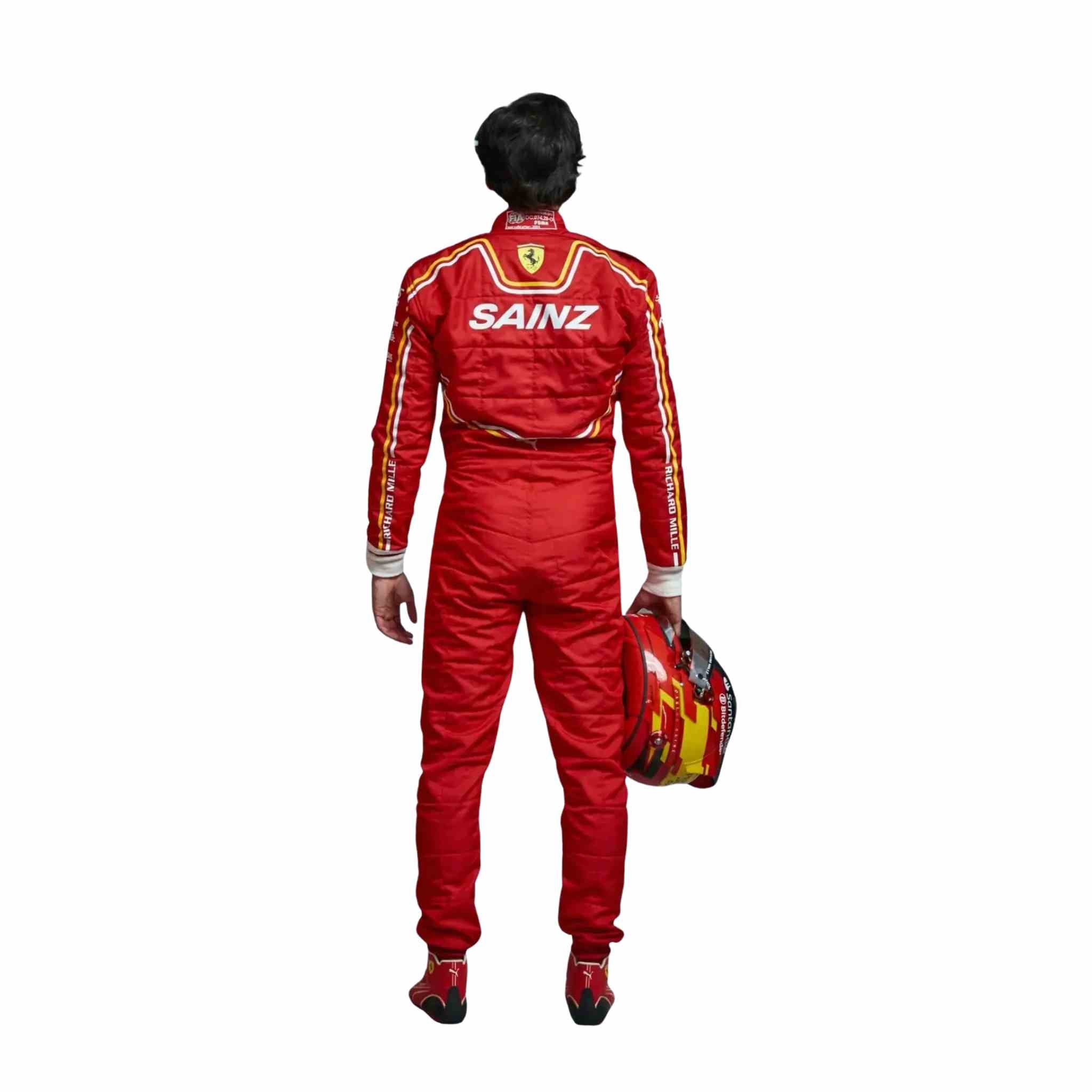 Carlos Sainz 2024 Ferrari Kart Race Suit – Premium Printed Fan Edition - My Racing Suits
