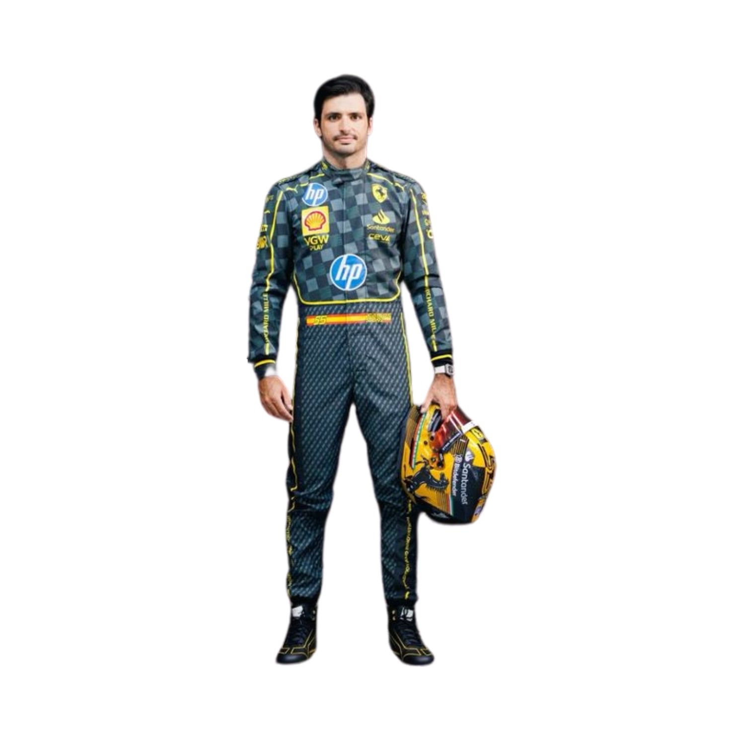 Carlos Sainz 2025 Ferrari Kart Race Suit – Premium Printed Fan Edition - My Racing Suits