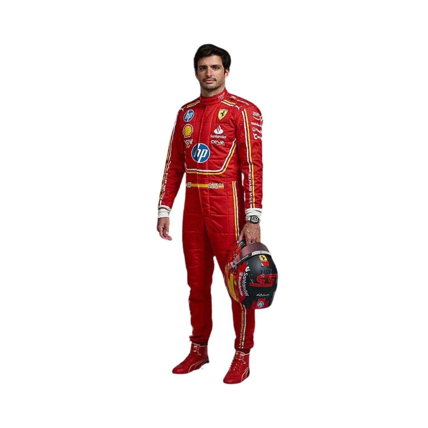 Carlos Sainz 2024 Ferrari HP Kart Race Suit – Premium Printed Fan Edition - My Racing Suits