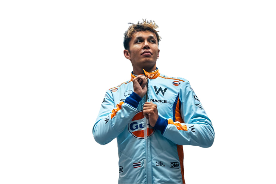 2023 Alexander Albon “Gulf” Williams F1‑Style Printed Race Suit – Singapore GP Edition