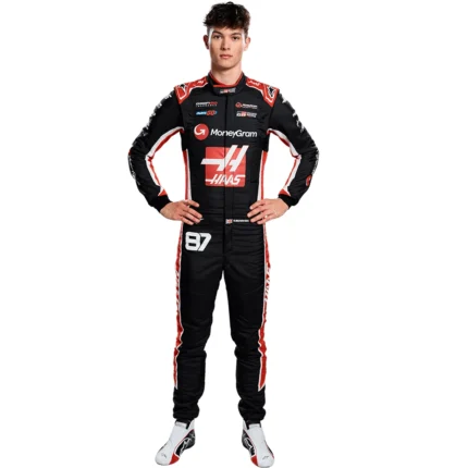 2025 Oliver Bearman MoneyGram Haas F1 Team Official Printed Race Suit.
