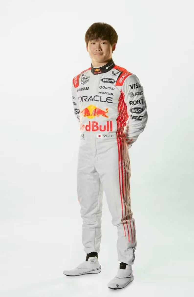 Yuki Tsunoda 2025 Japan GP Race Suit – Red Bull Vibes | Limited Edition Printed Replica