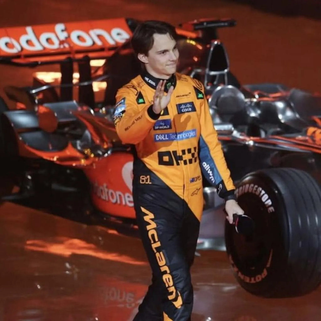 Oscar Piastri McLaren 2025 F1 Suit – High-Quality Printed Racing Suit