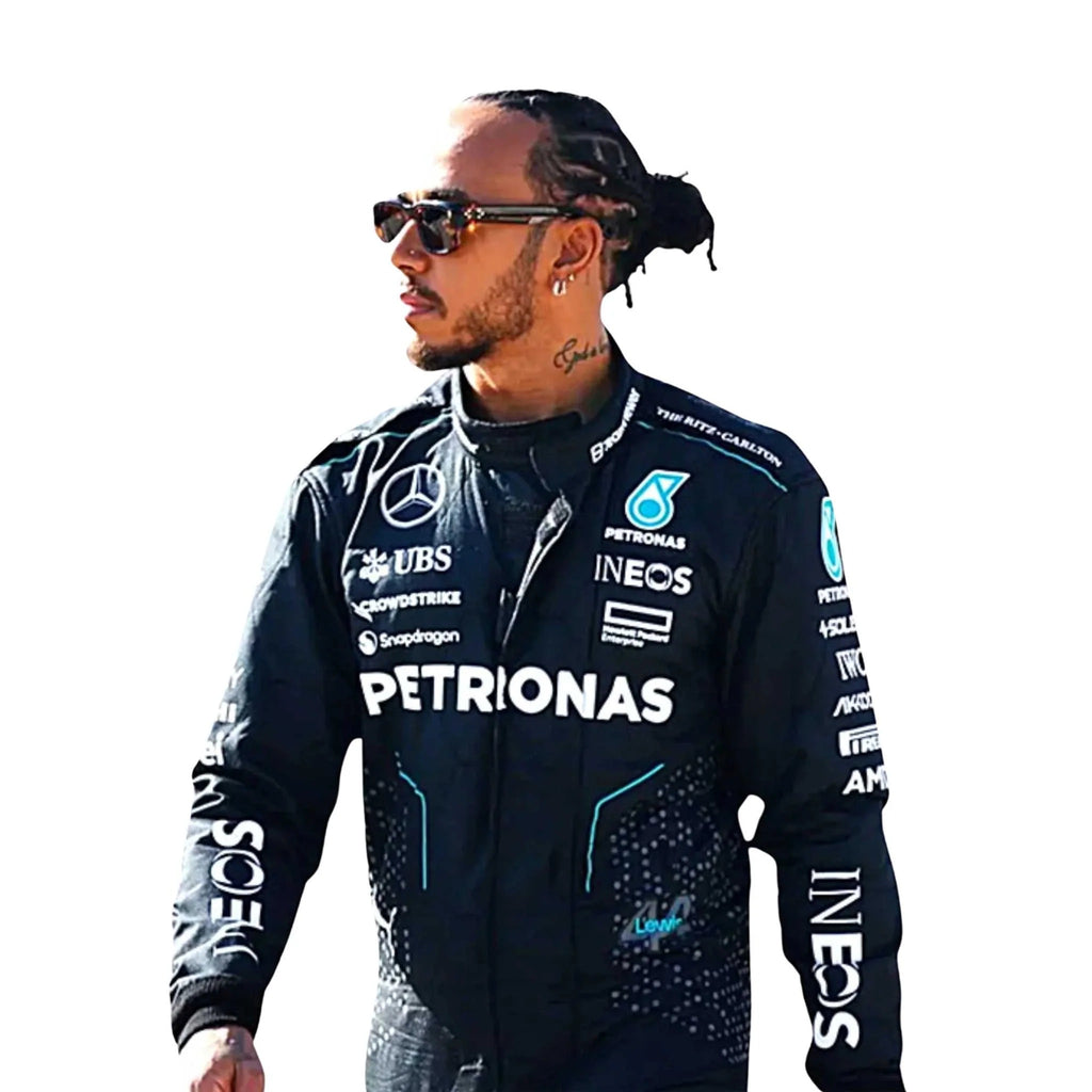 Lewis Hamilton 2024 Printed Go-Kart Racing Suit – Mercedes AMG Petronas F1 Suit