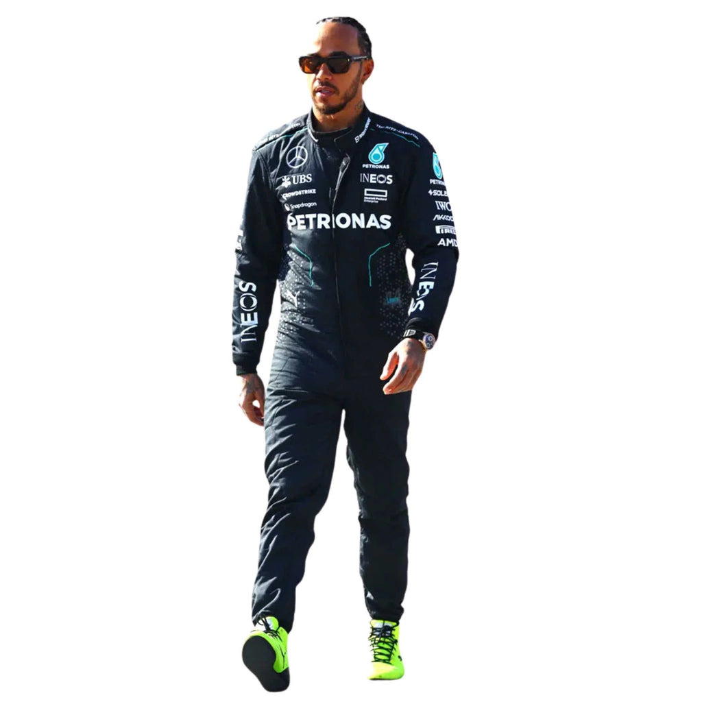 Lewis Hamilton 2024 Printed Go-Kart Racing Suit – Mercedes AMG Petronas F1 Suit