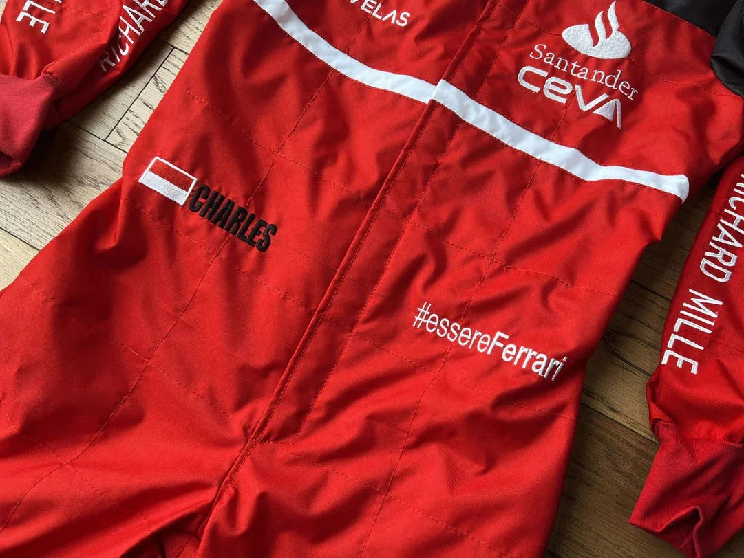 Charles Leclerc 2022 Ferrari Kart Suit | Embroidered F1