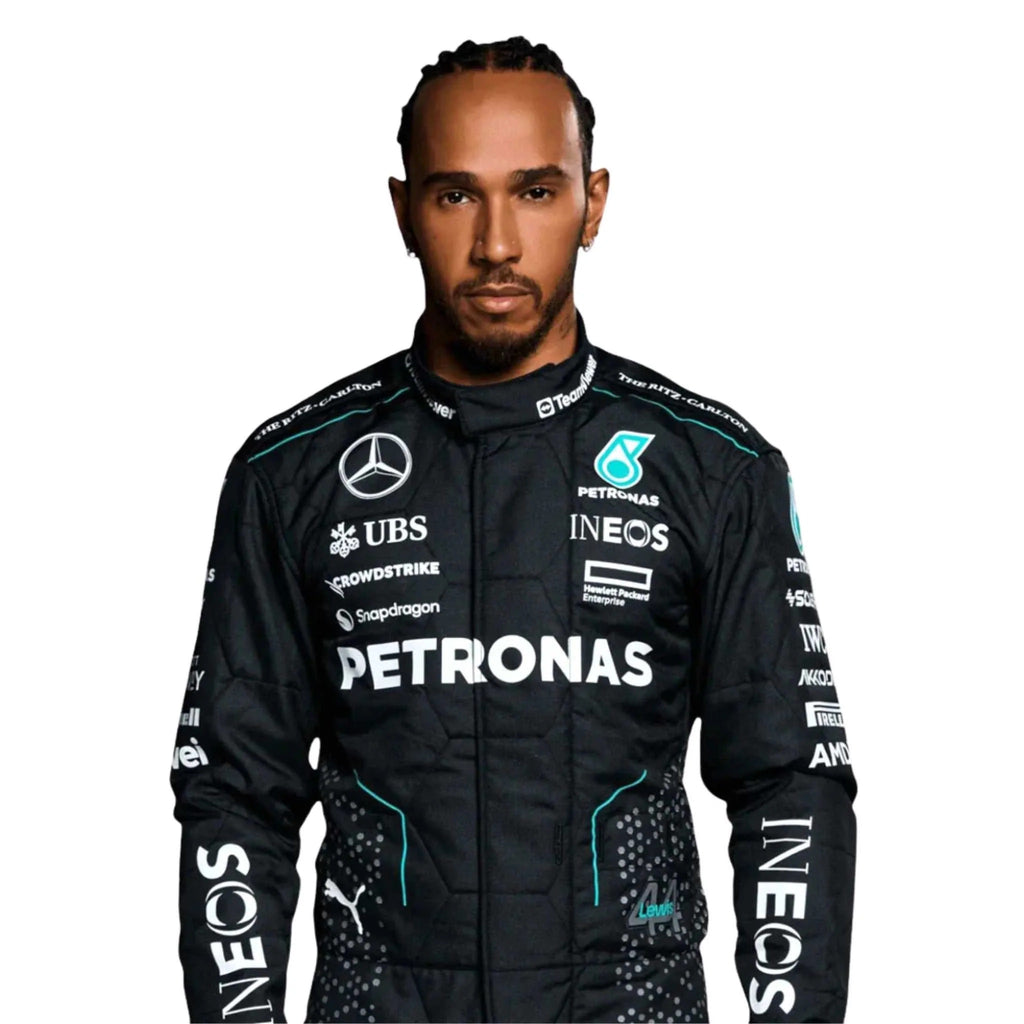 Lewis Hamilton 2024 Printed Go-Kart Racing Suit – Mercedes AMG Petronas F1 Suit