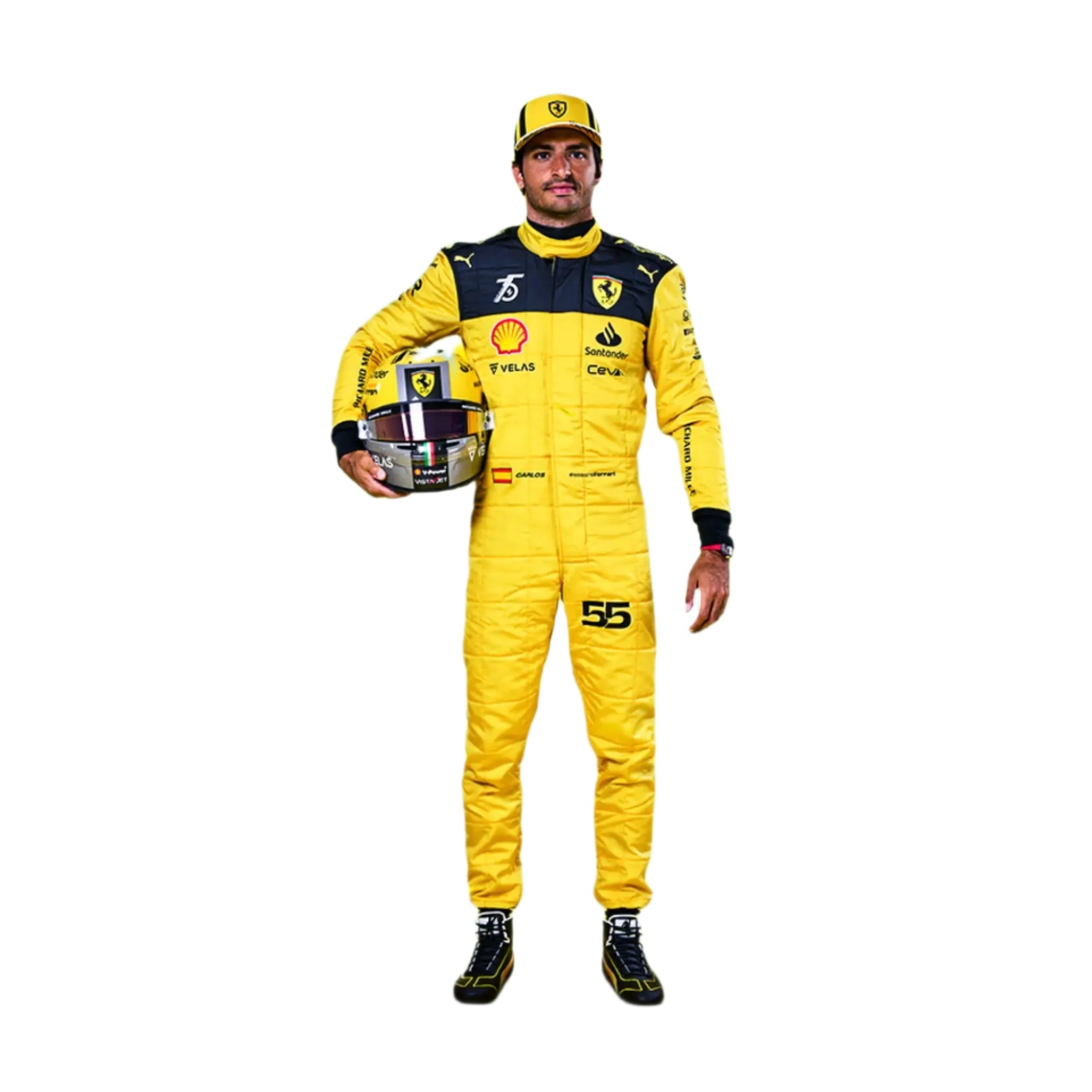 Carlos Sainz 2022 Ferrari Karting Race Suit Replica Design - My Racing Suits
